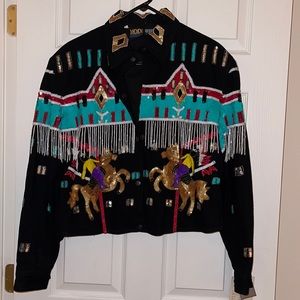 Embellished Black Jean Jacket